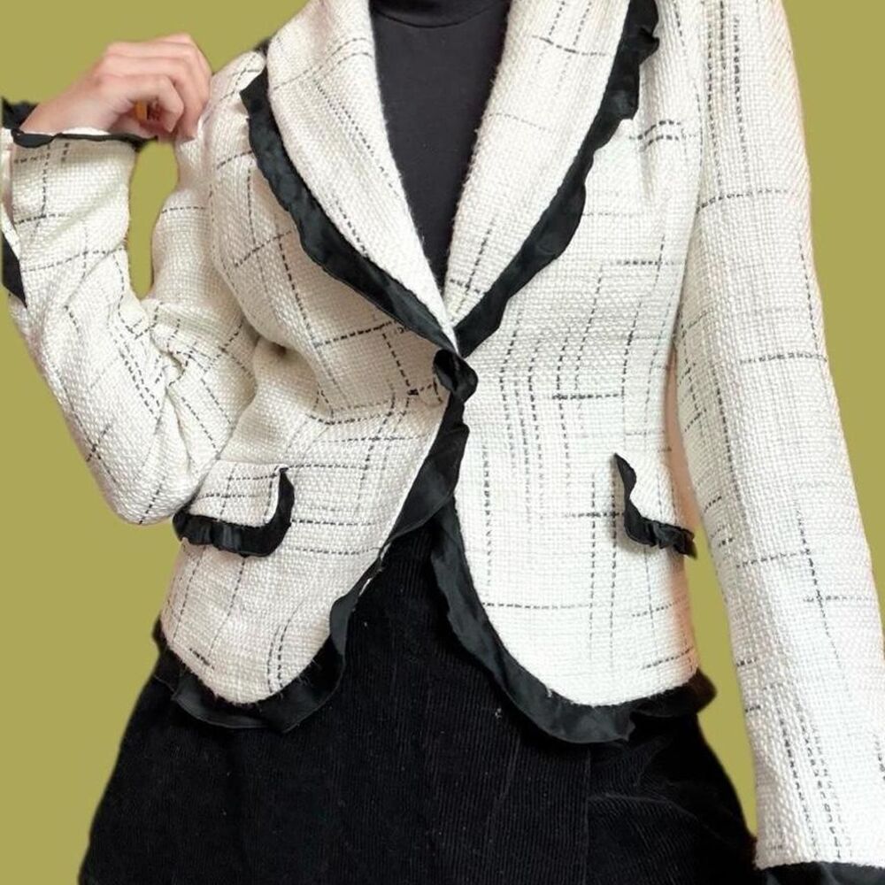 Kenneth-cole Women's White and Cream Jacket